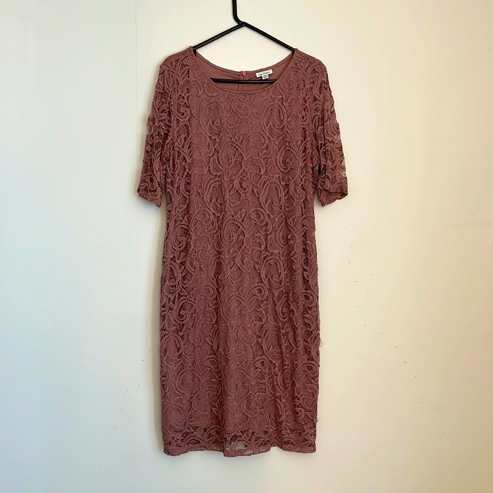 Rose colored dress, never worn, 2XL